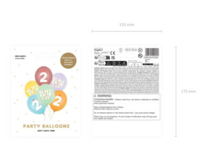 Σετ μπαλόνια παστέλ Happy Birthday No 2 - Image 3
