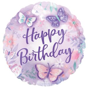 18" Μπαλόνι Πεταλούδα Happy Birthday