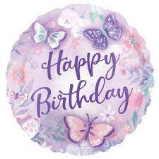 18" Μπαλόνι Πεταλούδα Happy Birthday