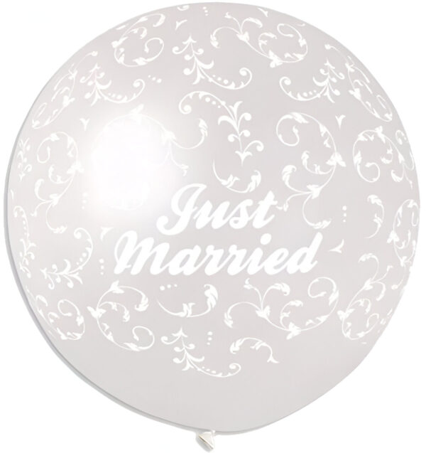 40" Mπαλόνι τυπωμένο Just Married κέντημα