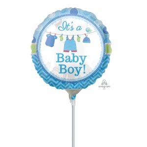 9'' Mini Shape μπαλόνι Μπουγάδα - Baby Boy