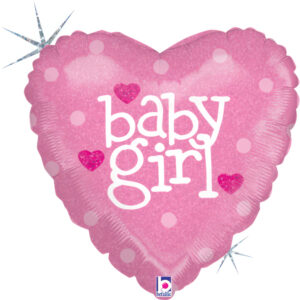 9'' Μπαλόνι ροζ καρδιά Baby Girl