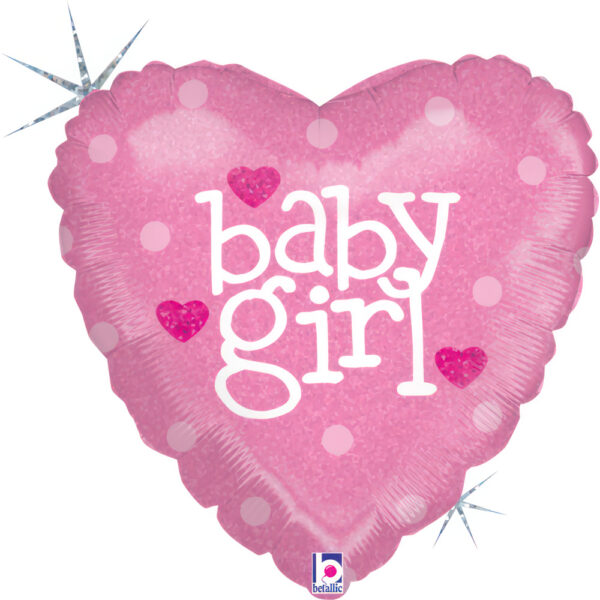 9'' Μπαλόνι ροζ καρδιά Baby Girl