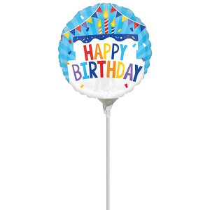 9" Mini Shape Μπαλόνι Τούρτα 'Happy Birthday'