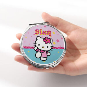 Καθρεφτάκι Hello Kitty Ασημί Στρογγυλό