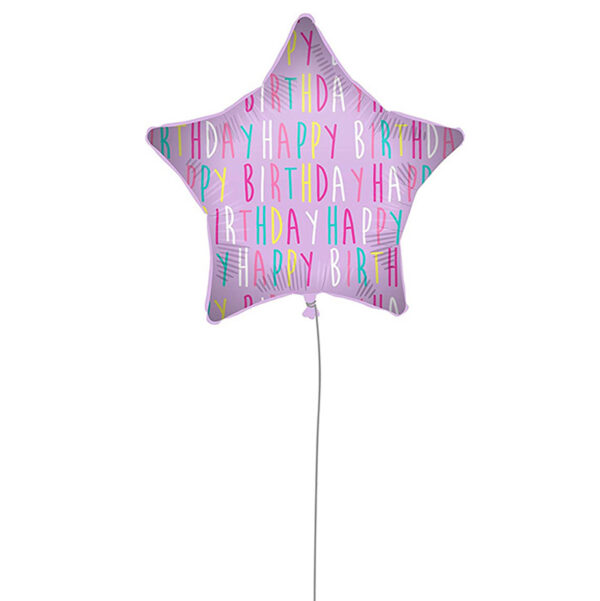 18'' Μπαλόνι Happy Birthday Αστέρι