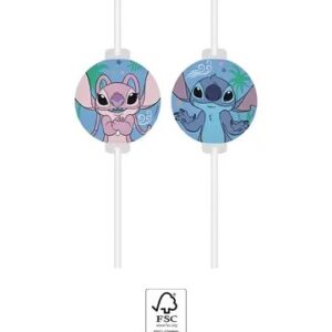 Χάρτινα καλαμάκια Stitch (4 τεμ)