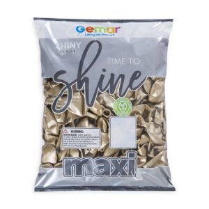 Shiny Χρυσό λάτεξ μπαλόνι - Image 3