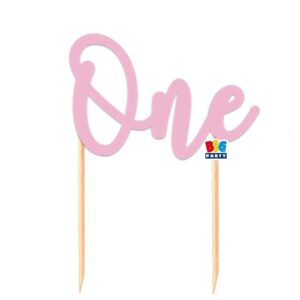 Topper Τούρτας - Ροζ ''One''