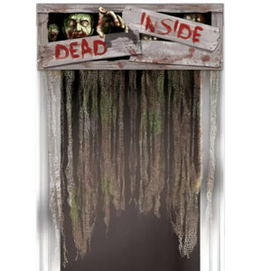 Επιγραφή με υφασμάτινη κουρτίνα πόρτας "Dead Inside"