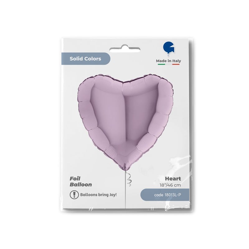 18" Μπαλόνι Καρδιά Λιλά - Image 2