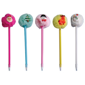 Χριστουγεννιάτικο Στυλό με πομ πομ