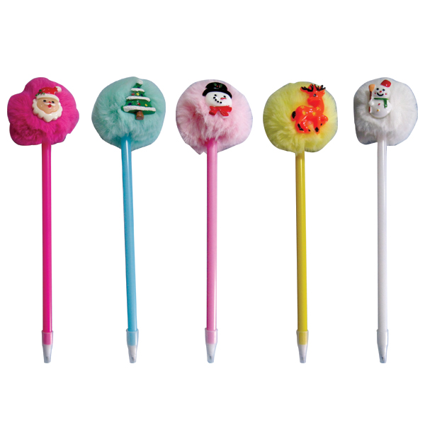 Χριστουγεννιάτικο Στυλό με πομ πομ