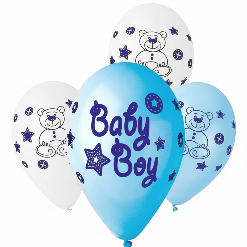 12" Μπαλόνι Baby boy αρκουδάκι (25 τεμ)