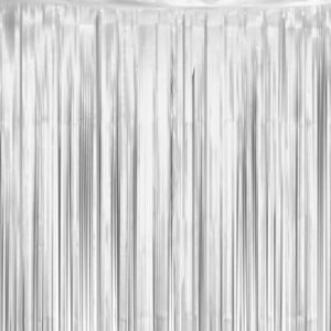 Ασημί ματ Κουρτίνα Διακόσμησης 200x100cm