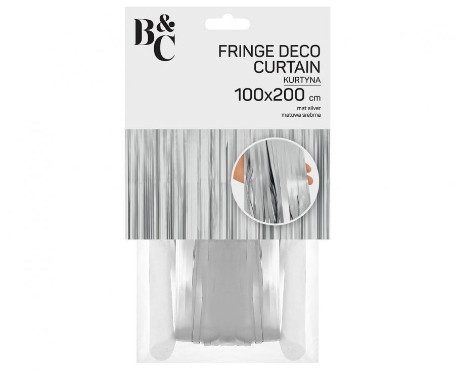 Ασημί ματ Κουρτίνα Διακόσμησης 200x100cm - Image 3