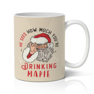 Κούπα Χριστουγεννιάτικη - "He sees you" - με όνομα