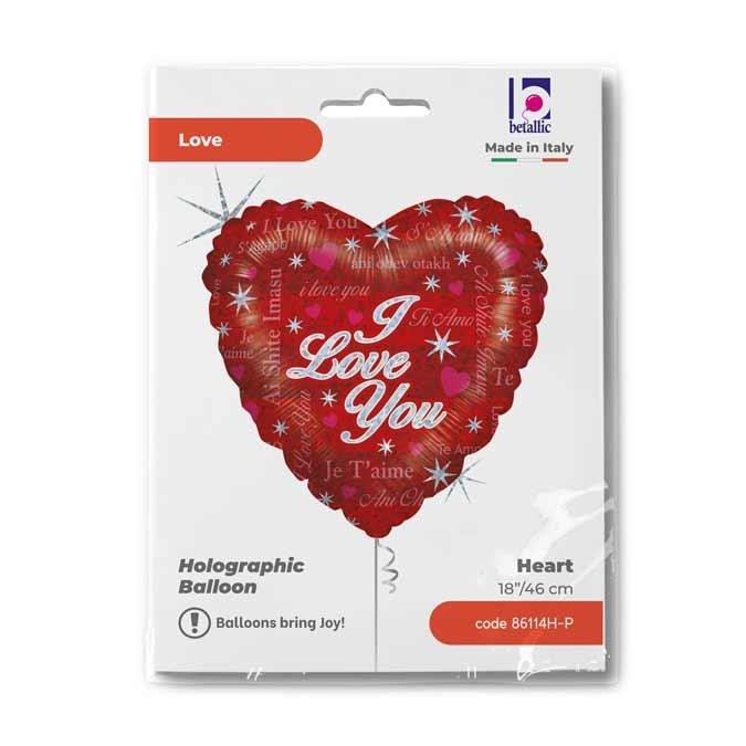 18" Μπαλόνι Καρδιά Love you languages - Image 2