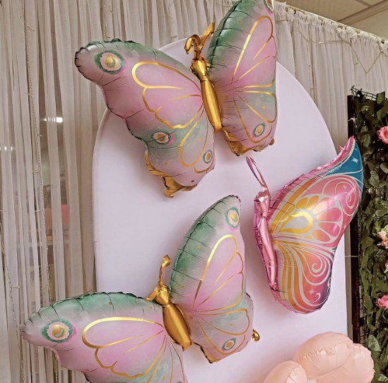 31'' Μπαλόνι Πεταλούδα παστέλ - Image 4