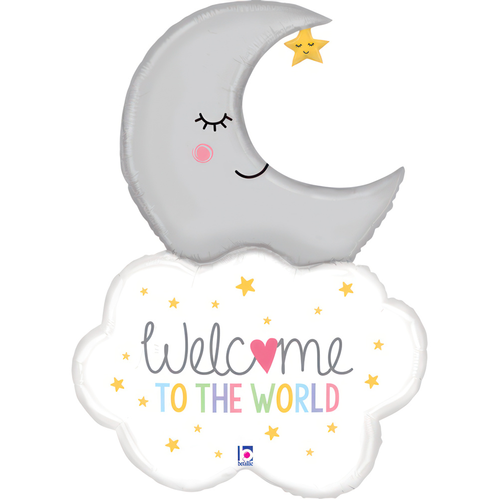 32" Μπαλόνι Φεγγάρι "Welcome To The World''