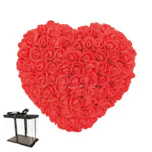 Καρδιά από Τεχνητά Τριαντάφυλλα Κόκκινα
