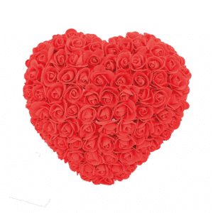 Καρδιά από Τεχνητά Τριαντάφυλλα Κόκκινα