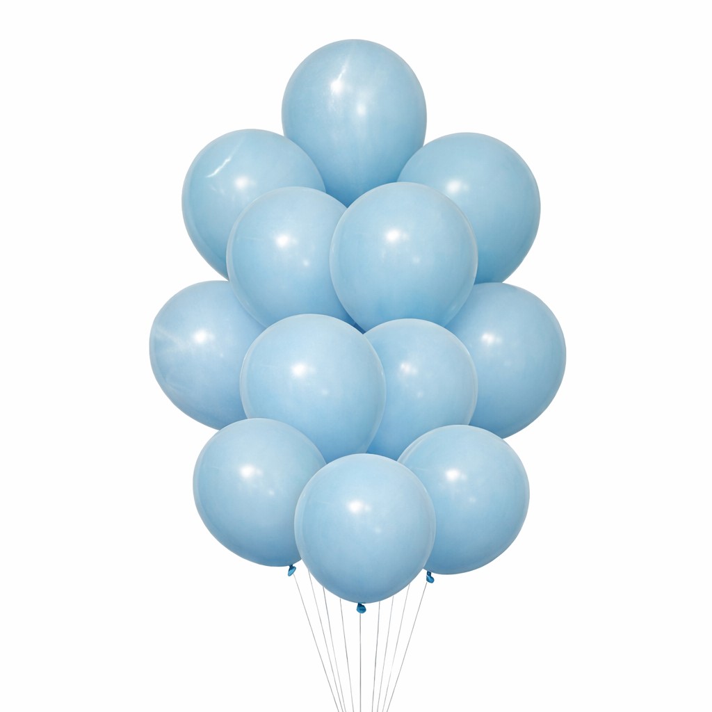 Σετ Μπαλόνια - Παστέλ Baby Blue Χρώμα (12 τεμ)