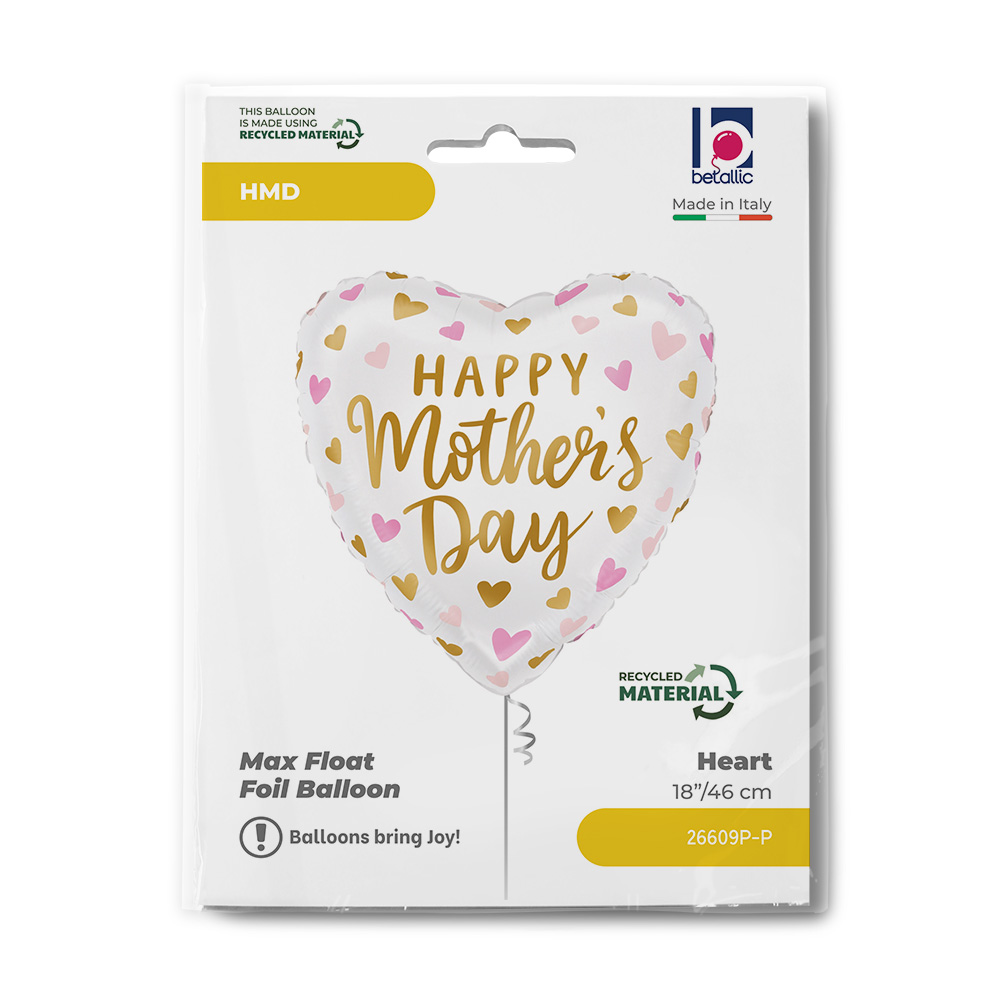 18'' Μπαλόνι Καρδιά Happy Mother's Day - Image 2