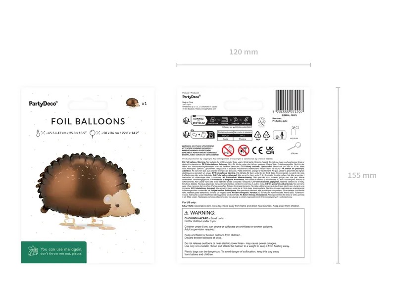 22'' Μπαλόνι Σκαντζόχοιρος - Image 3