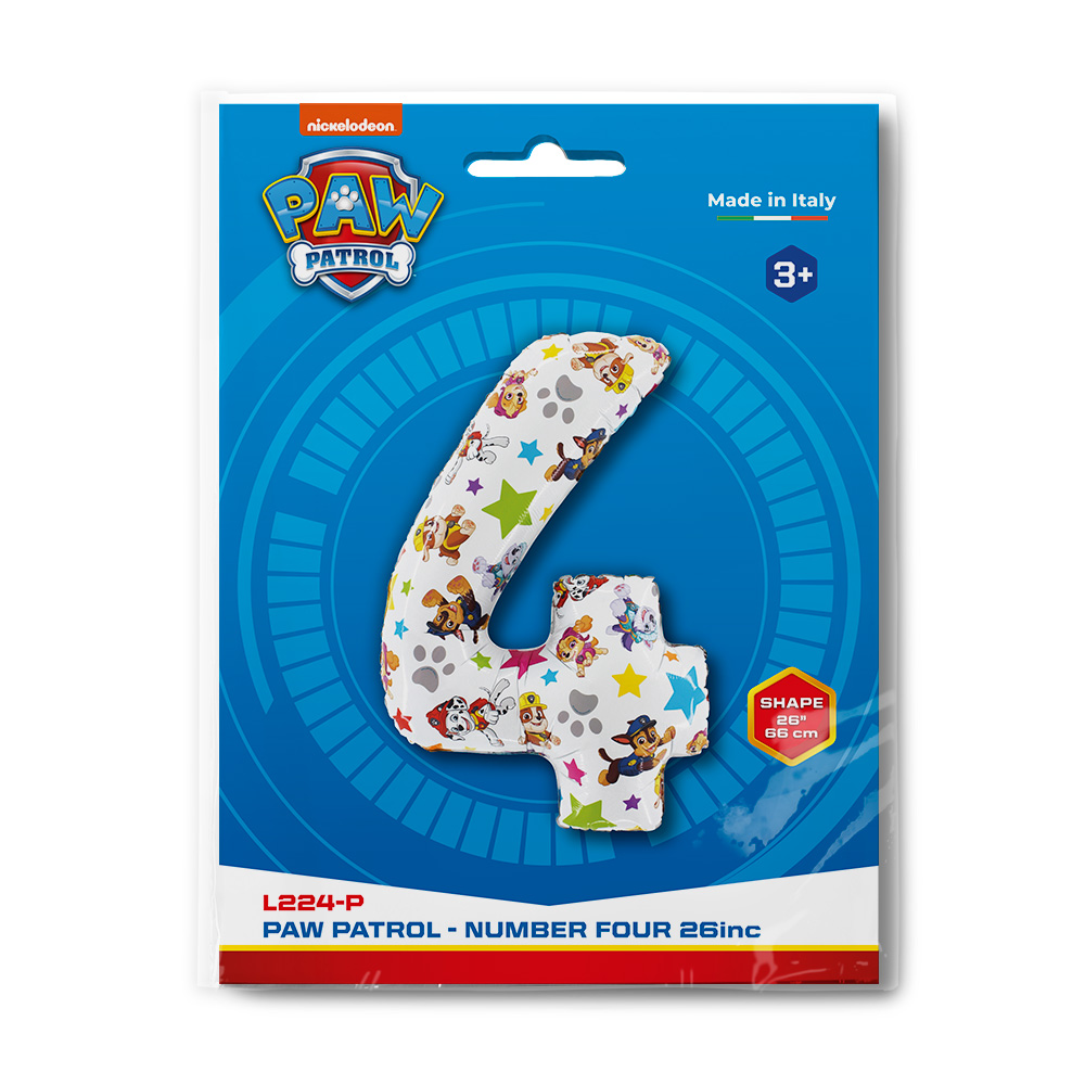 26” Μπαλόνι Paw Patrol – Αριθμός 4 - Image 2
