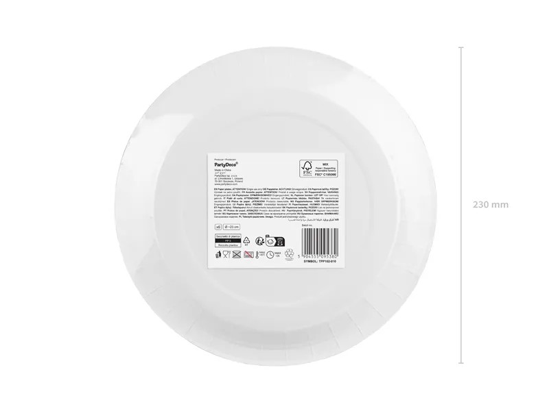 Χάρτινα Πιάτα φαγητού - Μαύρα (6 τεμ) - Image 4