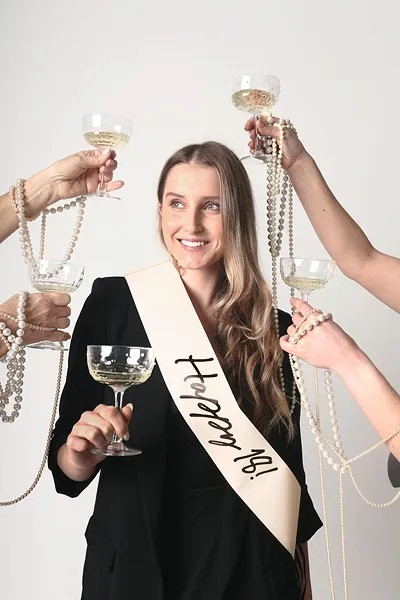 Κορδέλα "Happy 18" (κρεμ) - Image 2