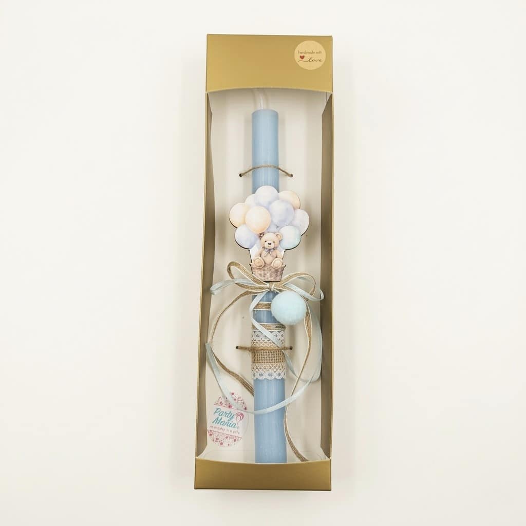 Λαμπάδα Αρκουδάκι Γαλάζιο Αρωματική