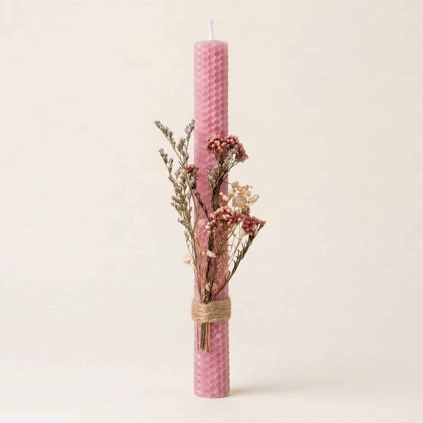 Λαμπάδα Μελισσοκέρι Ροζ