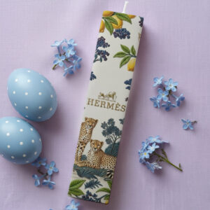 Λαμπάδα HERMES Μπλε Τυπωμένη