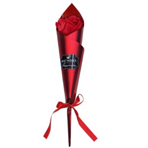 Τεχνητό Κόκκινο Τριαντάφυλλο ''Best Wishes'' 38cm