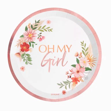 Πιάτα πάρτυ - Oh My Girl Floral (8 τεμ)