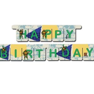 Γιρλάντα Happy Birthday – Χελωνονιντζάκια (3m)