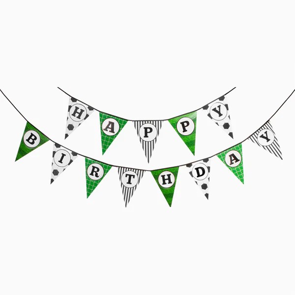 Τριγωνικά Σημαιάκια Happy Birthday - Ποδόσφαιρο (5m)