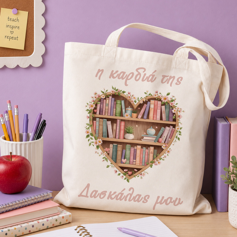 Τσάντα για Δασκάλα – Η καρδιά της Δασκάλας μου