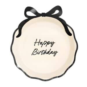Χάρτινα Πιάτα με Φιόγκο - Happy Birthday (6 τεμ)