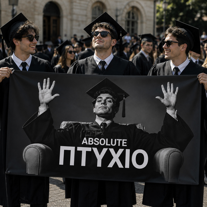 Πανό Αποφοίτησης με Φωτογραφία - Πτυχίο