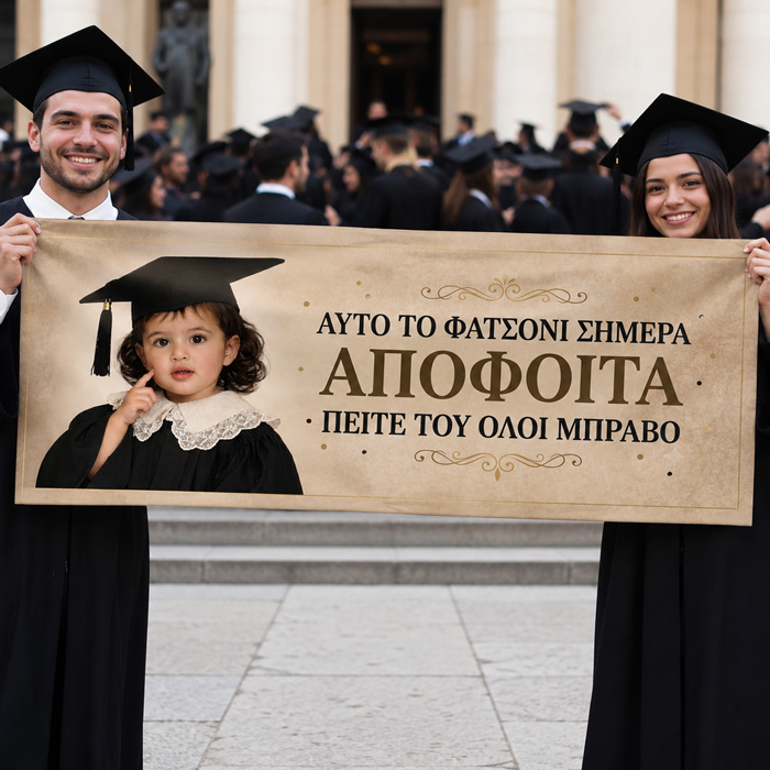 Πανό Αποφοίτησης - Παιδική Φωτογραφία