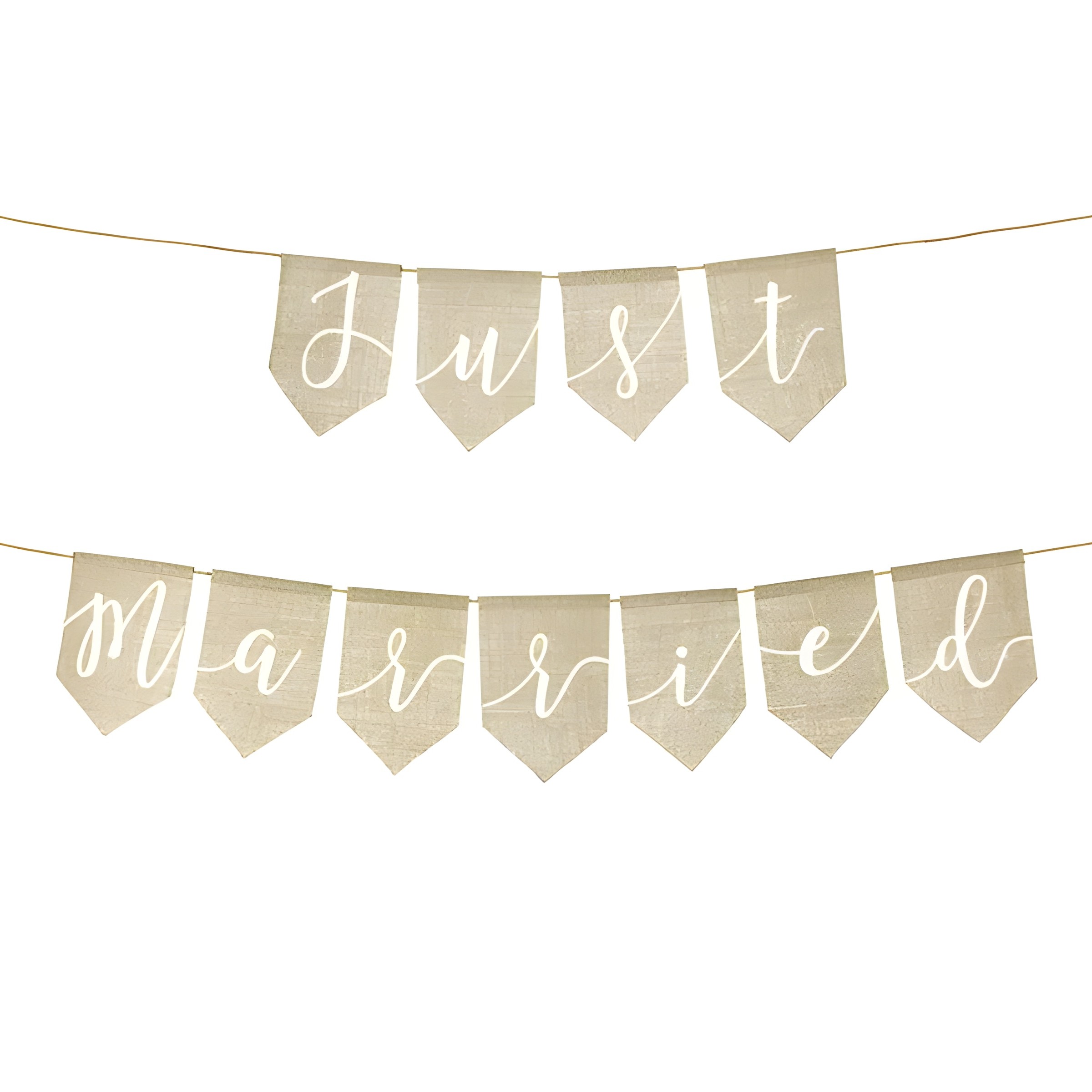 Σημαιάκια Γάμου Υφασμάτινα - Just Married (120 cm)