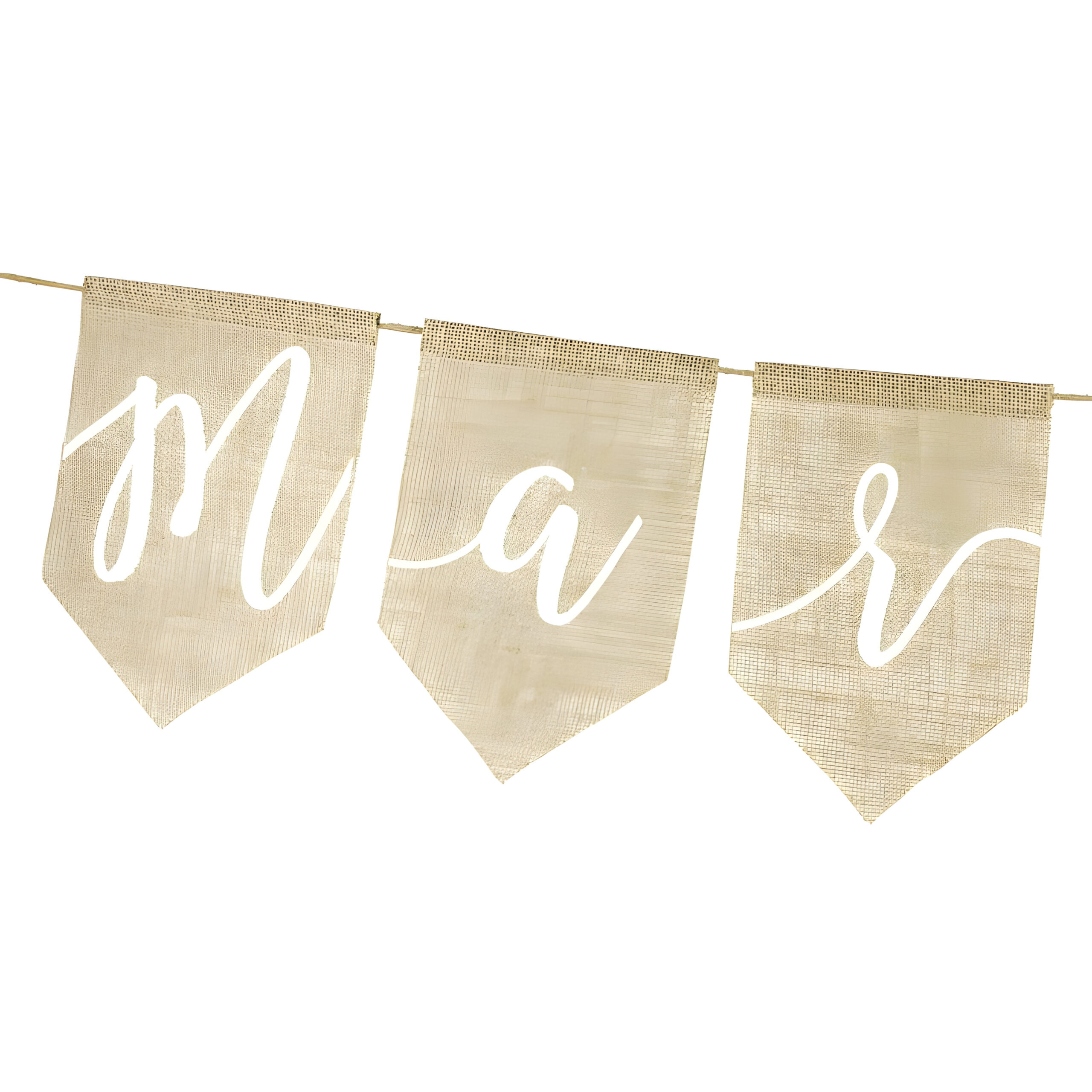 Σημαιάκια Γάμου Υφασμάτινα - Just Married (120 cm) - Image 3