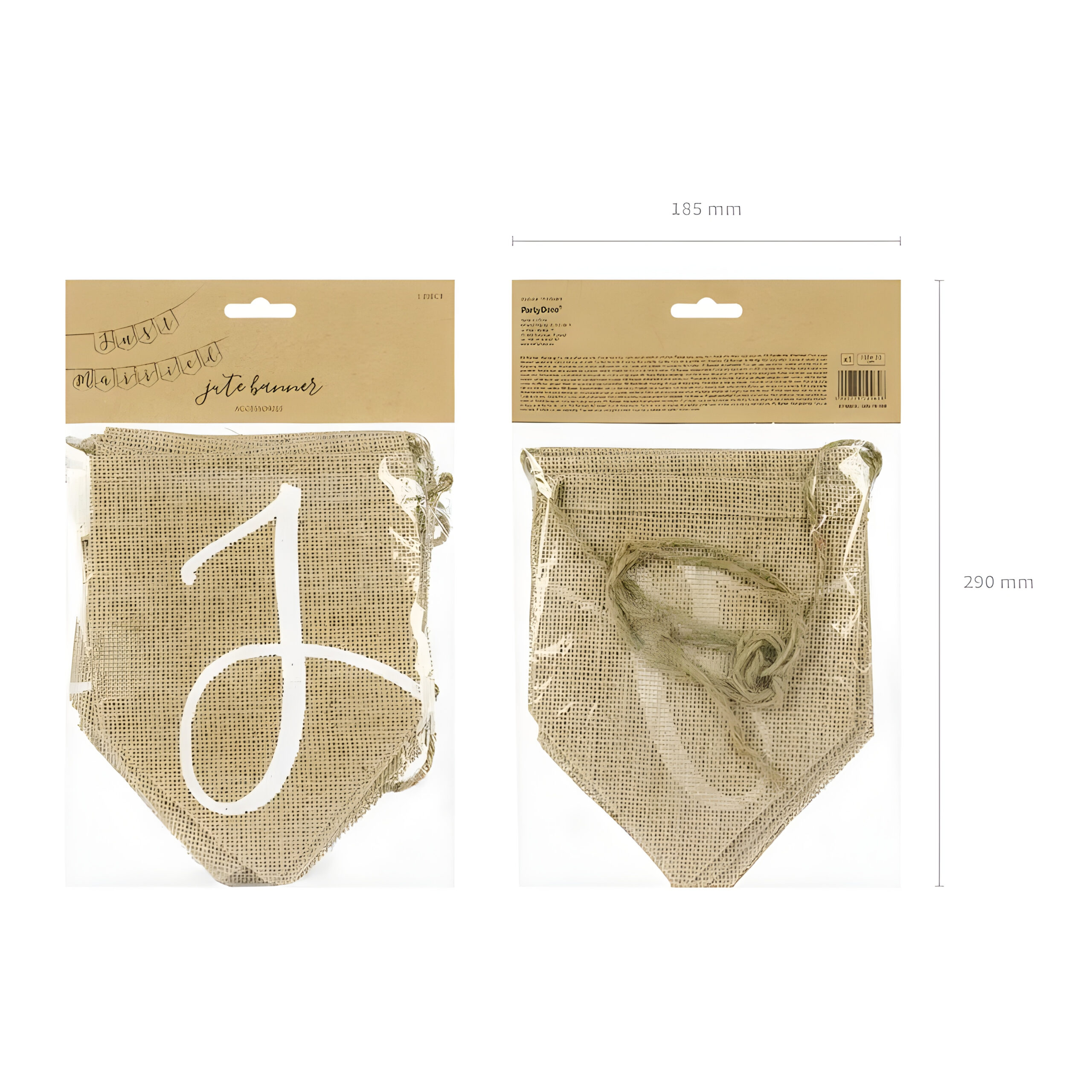 Σημαιάκια Γάμου Υφασμάτινα - Just Married (120 cm) - Image 4