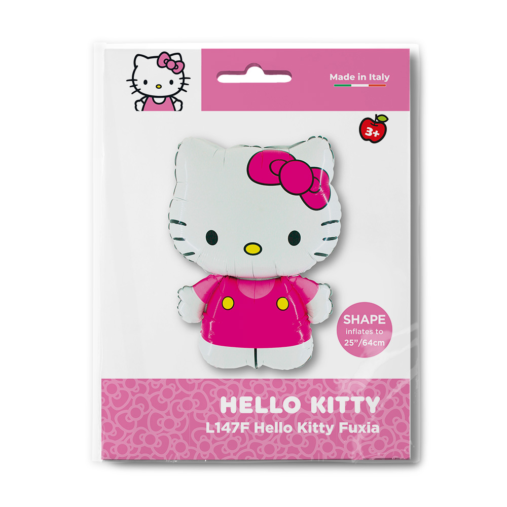 25″ Μπαλόνι - Hello Kitty Φούξια Φόρεμα - Image 3