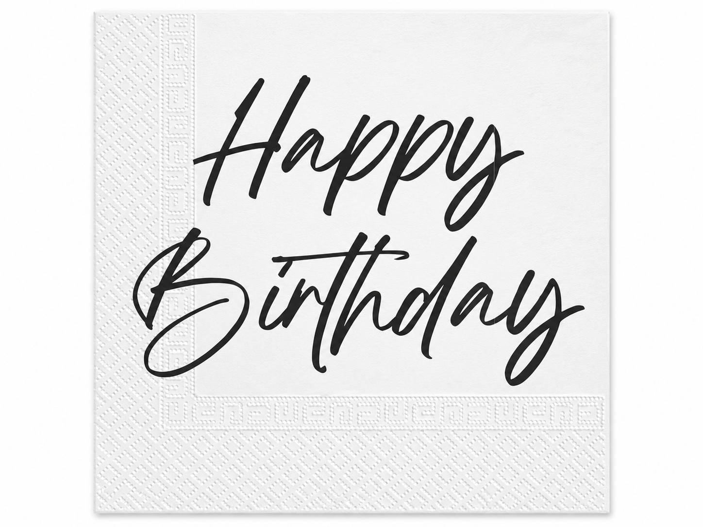 Χαρτοπετσέτες Λευκές - Elegant Happy Birthday (20 τεμ)