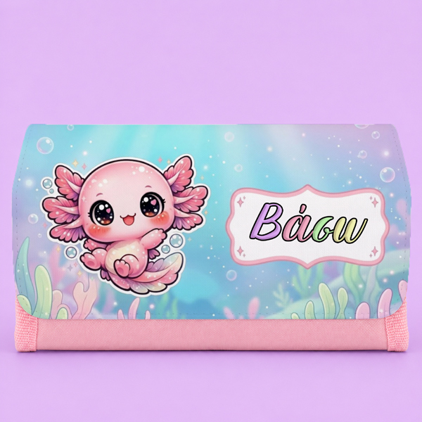 Κασετίνα Υφασμάτινη - Kawaii Axolotl