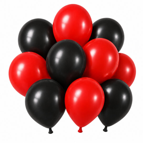 Λάτεξ Μπαλόνια - Red & Black (10 τεμ)